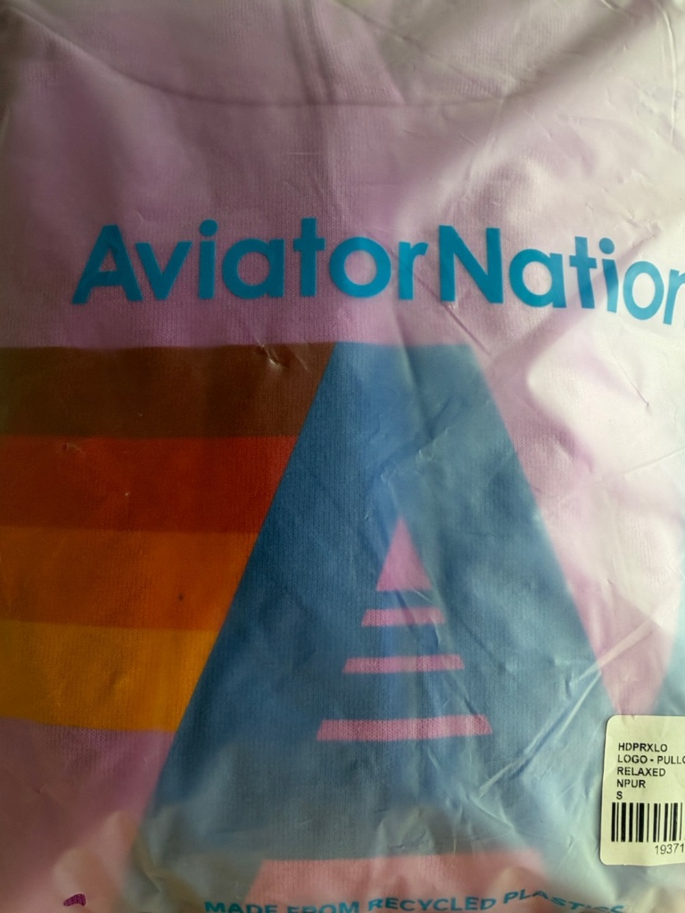 NWT - Aviator Nation - Relaxed Logo Pullover Hoodie - Neon Purple - Picture 5 of 5